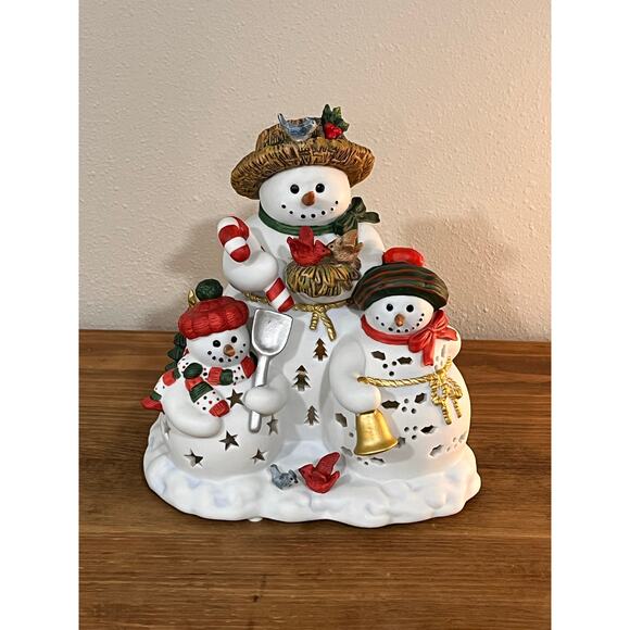 PartyLite Snowman Tealight Holder Luminary w/ Box Christmas Candle Decor RETIRED - Picture 3 of 16